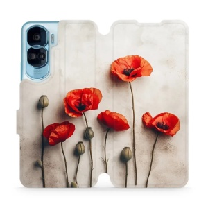 Flipové pouzdro Mobiwear - Honor 90 Lite 5G - VP42S Vlčí máky