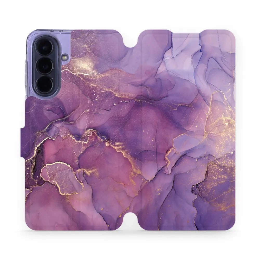 Flip pouzdro Samsung Galaxy A57 5G Mobiwear s jemným květinovým motivem