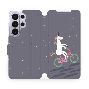 Flip pouzdro Mobiwear na mobil Samsung Galaxy S26 Ultra - V024P, jednorožec na kole