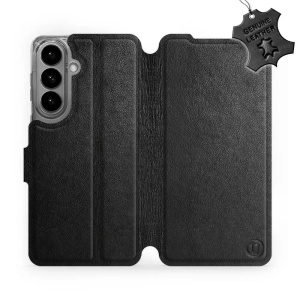 Kožené flip pouzdro Mobiwear na mobil Samsung Galaxy S26 Plus - černé