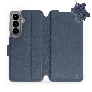 Kožené flip pouzdro Mobiwear na mobil Samsung Galaxy S26 Plus - modré