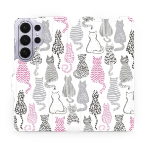 Flip pouzdro Mobiwear na mobil Samsung Galaxy S26 Ultra - MX01S, kočičí zádíčka