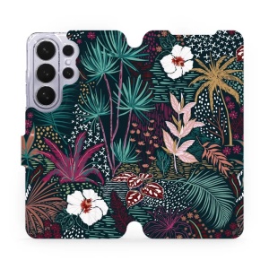 Flip pouzdro Mobiwear na mobil Samsung Galaxy S26 Ultra - VP13S, temná flóra