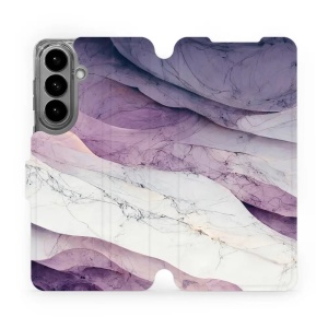 Flip pouzdro Mobiwear na mobil Samsung Galaxy S26 Plus - VP31S, bílý a fialový mramor