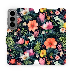 Flip pouzdro Mobiwear na mobil Samsung Galaxy S26 Plus - VP48S, pestré kvítky