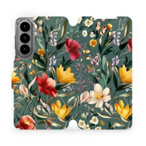 Flip pouzdro Mobiwear na mobil Samsung Galaxy S26 Plus - VP71S, na zelené louce