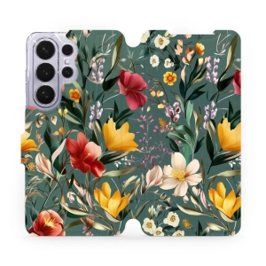 Flip pouzdro Mobiwear na mobil Samsung Galaxy S26 Ultra - VP71S, na zelené louce