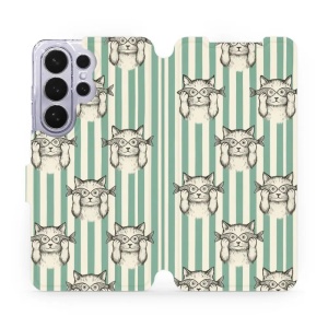 Flip pouzdro Mobiwear na mobil Samsung Galaxy S26 Ultra - VP90S, číča ryby