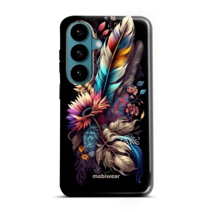 Odolný kryt na mobil Samsung Galaxy S26 - Mobiwear Elite Pro E011E, kytice s pírkem