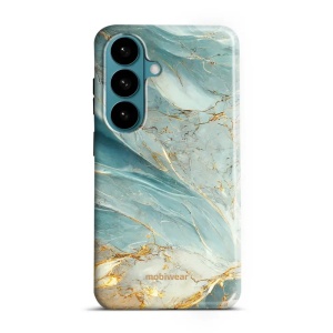 Odolný kryt na mobil Samsung Galaxy S26 - Mobiwear Elite Pro EP34E, zelenkavý a zlatavý mramor