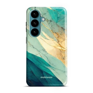 Odolný kryt na mobil Samsung Galaxy S26 - Mobiwear Elite Pro EP37E, zlatavý a zelenkavý mramor