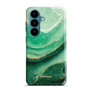 Odolný kryt na mobil Samsung Galaxy S26 - Mobiwear Elite Pro EP38E, zelený mramor