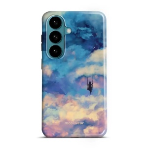 Odolný kryt na mobil Samsung Galaxy S26 - Mobiwear Elite Pro ER09E, dívka na houpačce v oblacích