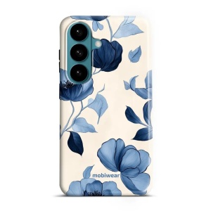 Odolný kryt na mobil Samsung Galaxy S26 - Mobiwear Elite Pro EP73E, modrá krása květů