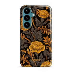 Odolný kryt na mobil Samsung Galaxy S26 - Mobiwear Elite Pro E173E, žlutá kvítka