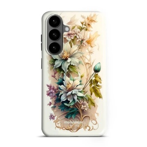 Odolný kryt na mobil Samsung Galaxy S26 Plus - Mobiwear Elite Pro E014E, krémové květy