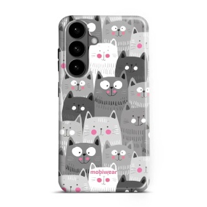 Odolný kryt na mobil Samsung Galaxy S26 Plus - Mobiwear Elite Pro E099E, kočičky