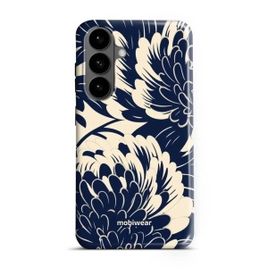 Odolný kryt na mobil Samsung Galaxy S26 Plus - Mobiwear Elite Pro EA40E, modré a béžové květy