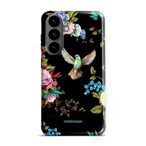 Odolný kryt na mobil Samsung Galaxy S26 Plus - Mobiwear Elite Pro ED09E, ptáček a květy