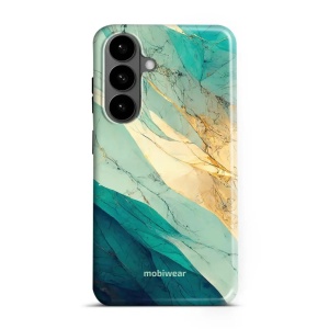 Odolný kryt na mobil Samsung Galaxy S26 Plus - Mobiwear Elite Pro EP37E, zlatavý a zelenkavý mramor