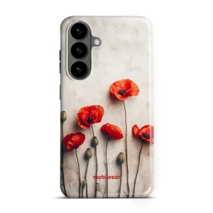 Odolný kryt na mobil Samsung Galaxy S26 Plus - Mobiwear Elite Pro EP42E, vlčí máky