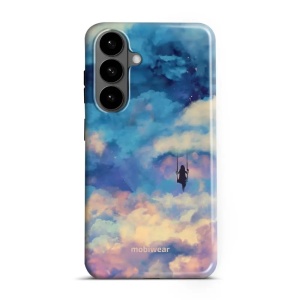 Odolný kryt na mobil Samsung Galaxy S26 Plus - Mobiwear Elite Pro ER09E, dívka na houpačce v oblacích