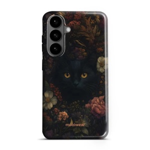 Odolný kryt na mobil Samsung Galaxy S26 Plus - Mobiwear Elite Pro E161E, temná kočka