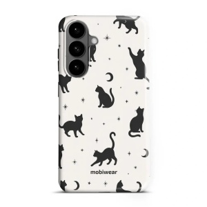 Odolný kryt na mobil Samsung Galaxy S26 Plus - Mobiwear Elite Pro E162E, noční kočičky