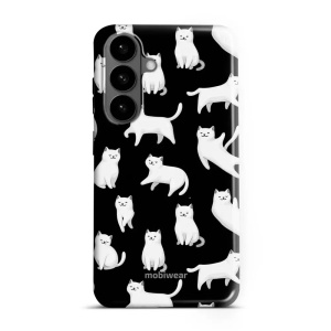Odolný kryt na mobil Samsung Galaxy S26 Plus - Mobiwear Elite Pro E163E, bílé kočičky