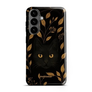 Odolný kryt na mobil Samsung Galaxy S26 Plus - Mobiwear Elite Pro E164E, černá kočka