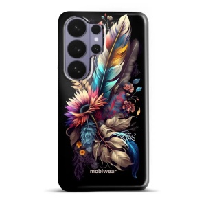Odolný kryt na mobil Samsung Galaxy S26 Ultra - Mobiwear Elite Pro E011E, kytice s pírkem