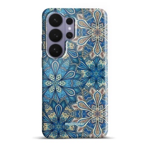 Odolný kryt na mobil Samsung Galaxy S26 Ultra - Mobiwear Elite Pro E108E, modré mandala květy