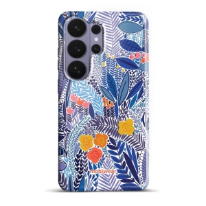 Odolný kryt na mobil Samsung Galaxy S26 Ultra - Mobiwear Elite Pro EP03E, modrá květena