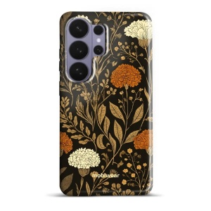 Odolný kryt na mobil Samsung Galaxy S26 Ultra - Mobiwear Elite Pro E174E, béžová a oranžová kvítka