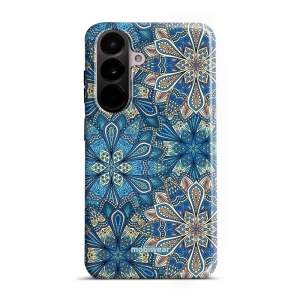 Odolný kryt na mobil Samsung Galaxy A37 5G - Mobiwear Elite Pro E108E, modré mandala květy