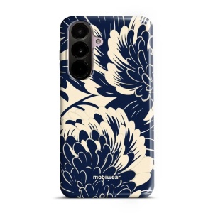 Odolný kryt na mobil Samsung Galaxy A37 5G - Mobiwear Elite Pro EA40E, modré a béžové květy