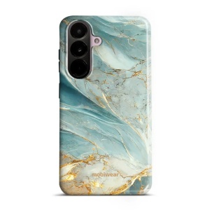 Odolný kryt na mobil Samsung Galaxy A37 5G - Mobiwear Elite Pro EP34E, zelenkavý a zlatavý mramor