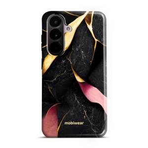 Odolný kryt na mobil Samsung Galaxy A37 5G - Mobiwear Elite Pro EP35E, černý a zlatavý mramor