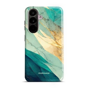 Odolný kryt na mobil Samsung Galaxy A37 5G - Mobiwear Elite Pro EP37E, zlatavý a zelenkavý mramor