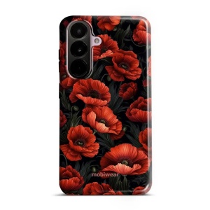 Odolný kryt na mobil Samsung Galaxy A37 5G - Mobiwear Elite Pro EP45E, temné červené květy