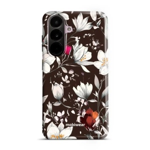 Odolný kryt na mobil Samsung Galaxy A37 5G - Mobiwear Elite Pro EP72E, květy na hnědé