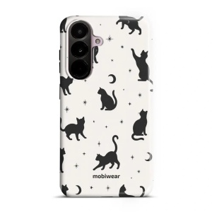 Odolný kryt na mobil Samsung Galaxy A37 5G - Mobiwear Elite Pro E162E, noční kočičky