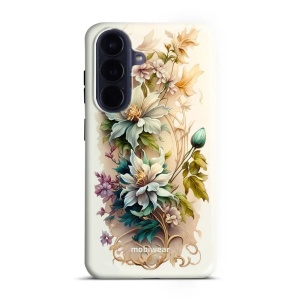 Odolný kryt na mobil Samsung Galaxy A57 5G - Mobiwear Elite Pro E014E, krémové květy