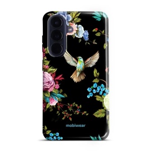 Odolný kryt na mobil Samsung Galaxy A57 5G - Mobiwear Elite Pro ED09E, ptáček a květy