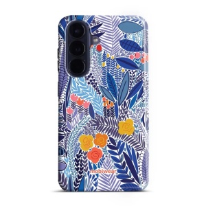 Odolný kryt na mobil Samsung Galaxy A57 5G - Mobiwear Elite Pro EP03E, modrá květena