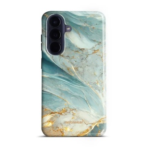 Odolný kryt na mobil Samsung Galaxy A57 5G - Mobiwear Elite Pro EP34E, zelenkavý a zlatavý mramor