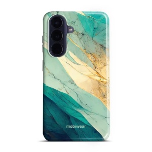 Odolný kryt na mobil Samsung Galaxy A57 5G - Mobiwear Elite Pro EP37E, zlatavý a zelenkavý mramor