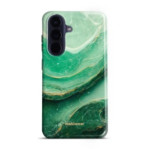 Odolný kryt na mobil Samsung Galaxy A57 5G - Mobiwear Elite Pro EP38E, zelený mramor