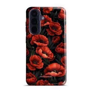 Odolný kryt na mobil Samsung Galaxy A57 5G - Mobiwear Elite Pro EP45E, temné červené květy