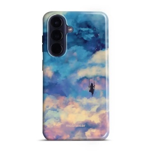 Odolný kryt na mobil Samsung Galaxy A57 5G - Mobiwear Elite Pro ER09E, dívka na houpačce v oblacích